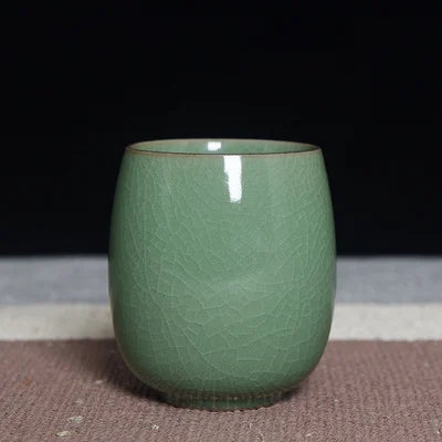 240ml marked cup longquan celadon porcelain tea cup brother kiln geyao crackle glaze ceramic kungfu tea cups for Pu'er tea new
