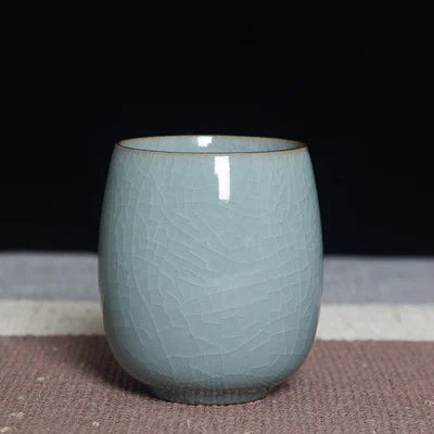 240ml marked cup longquan celadon porcelain tea cup brother kiln geyao crackle glaze ceramic kungfu tea cups for Pu'er tea new