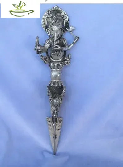 Copper Brass Home Handwork Tibet silver Buddhist Sword,Carved Elephant head /Ritual Dagger statue from tibetan ,Long 13 inch