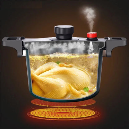 24CM/6L Green Cast Iron Pressure Cooker Outdoor Camping And Kitchen Pot General Purpose For Induction Cookers And Gas Cookers