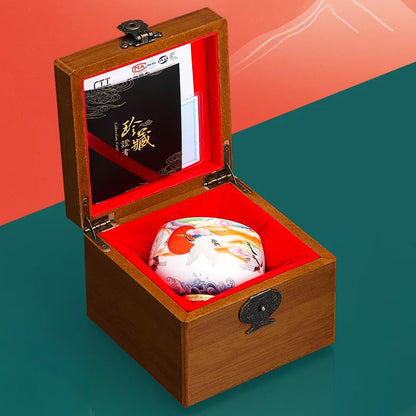 24K Gilt Master Hand-built Lamp Cup Sending Cranes to the Elders to Extend the Year High-end Gift Hand-painted Host Mug Teacup