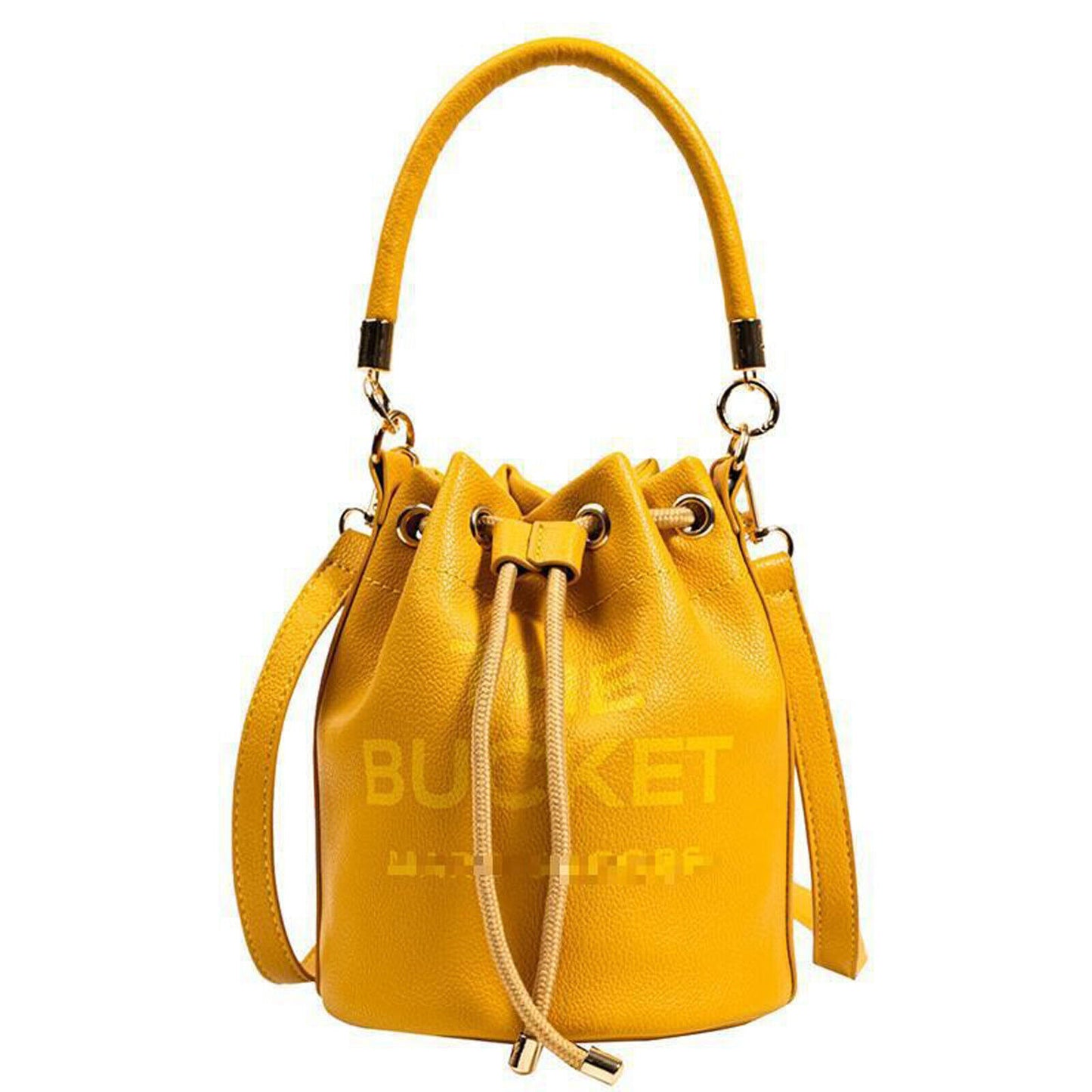 Women's Shoulder Bags Desinger Drawstring Bucket Bag, Top Faux Leather Handbags