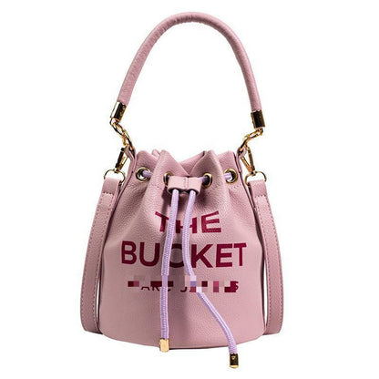 Women's Shoulder Bags Desinger Drawstring Bucket Bag, Top Faux Leather Handbags