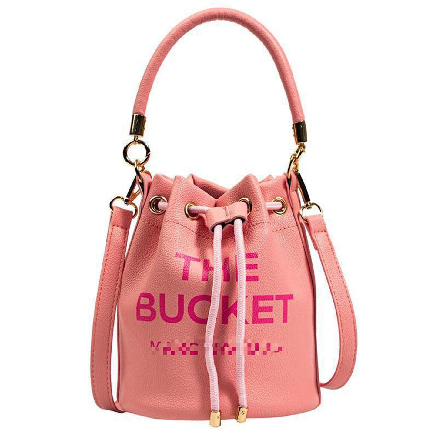 Women's Shoulder Bags Desinger Drawstring Bucket Bag, Top Faux Leather Handbags