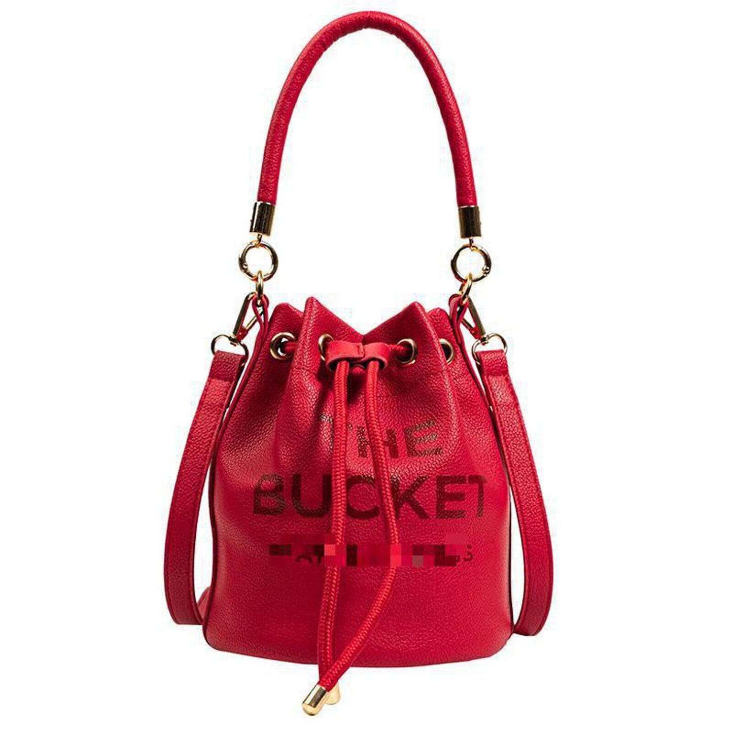 Women's Shoulder Bags Desinger Drawstring Bucket Bag, Top Faux Leather Handbags