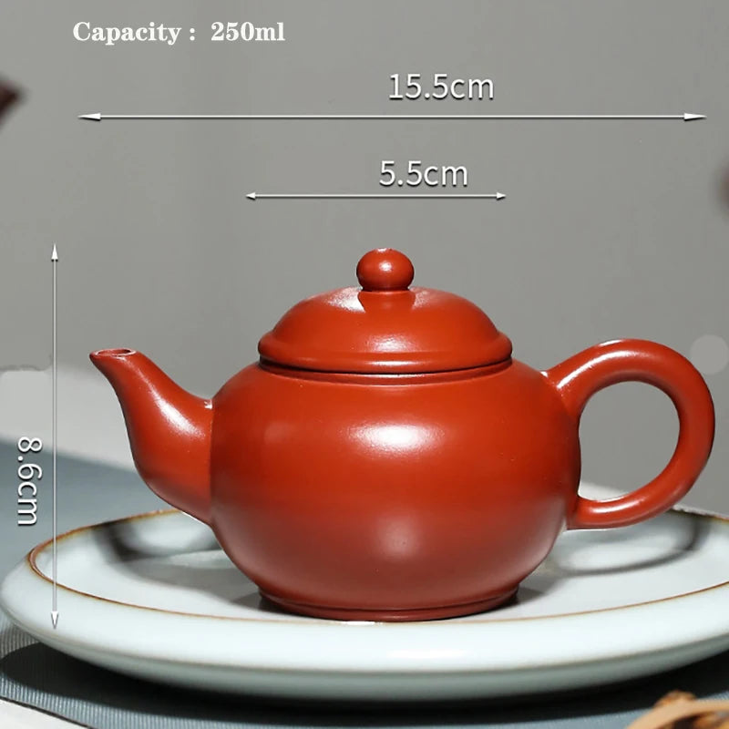 250CC Yixing Purple Clay Teapot Chinese Kettle Kung Fu Zisha Tet Set Puer Teaware Free Shipping