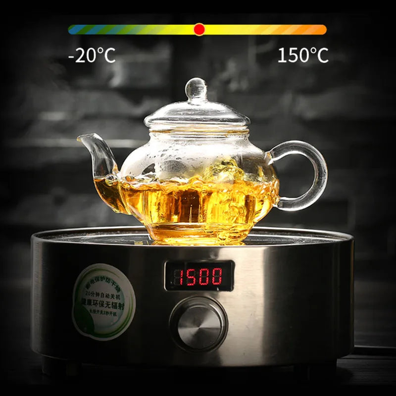 250ML Glass Teapot Household Teaware Tea Infuser Heat Resistant High Temperature Explosion Proof Milk Rose Flower Tea Set Teacup