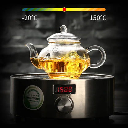 250ML Glass Teapot Household Teaware Tea Infuser Heat Resistant High Temperature Explosion Proof Milk Rose Flower Tea Set Teacup