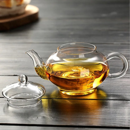 250ML Glass Teapot Household Teaware Tea Infuser Heat Resistant High Temperature Explosion Proof Milk Rose Flower Tea Set Teacup