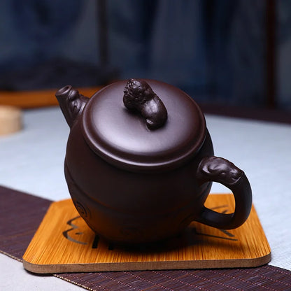 250ML Yixing Tea Pot Purple Clay Teapot Beauty Kettle Raw Ore Home Handmade Boutique Tea Set Authentic Tie Guanyin Drinkware