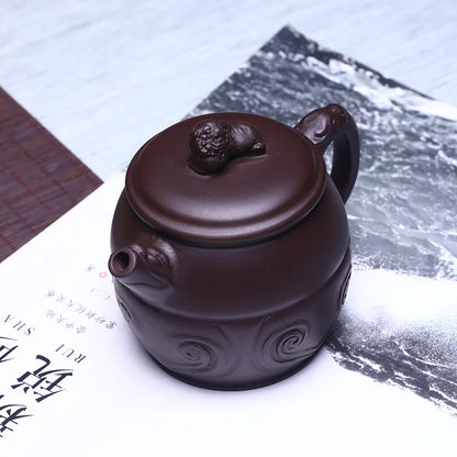 250ML Yixing Tea Pot Purple Clay Teapot Beauty Kettle Raw Ore Home Handmade Boutique Tea Set Authentic Tie Guanyin Drinkware