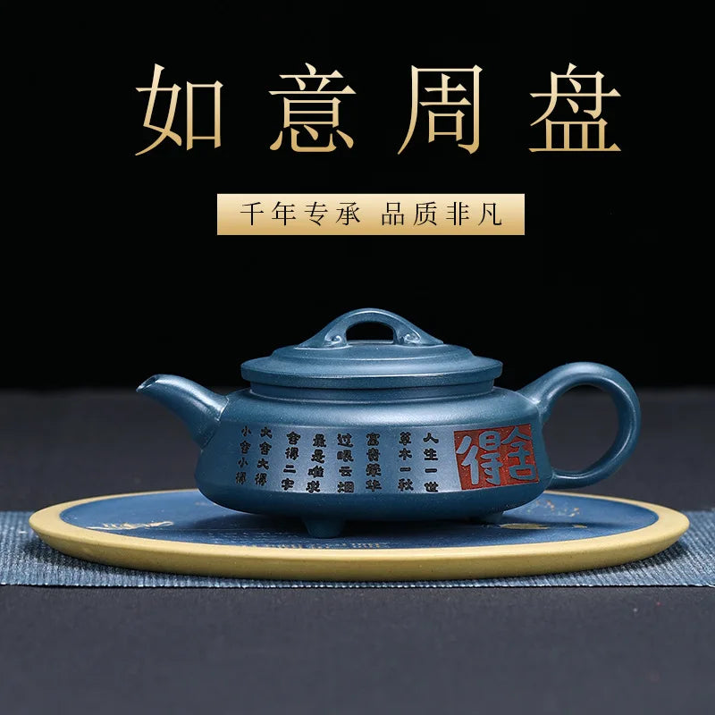 250cc Chinese Yixing Purple Clay Teapots Famous Artists Handmade Raw Ore Zisha Tea Pot Kettle High-end Tea Set Collection Gifts