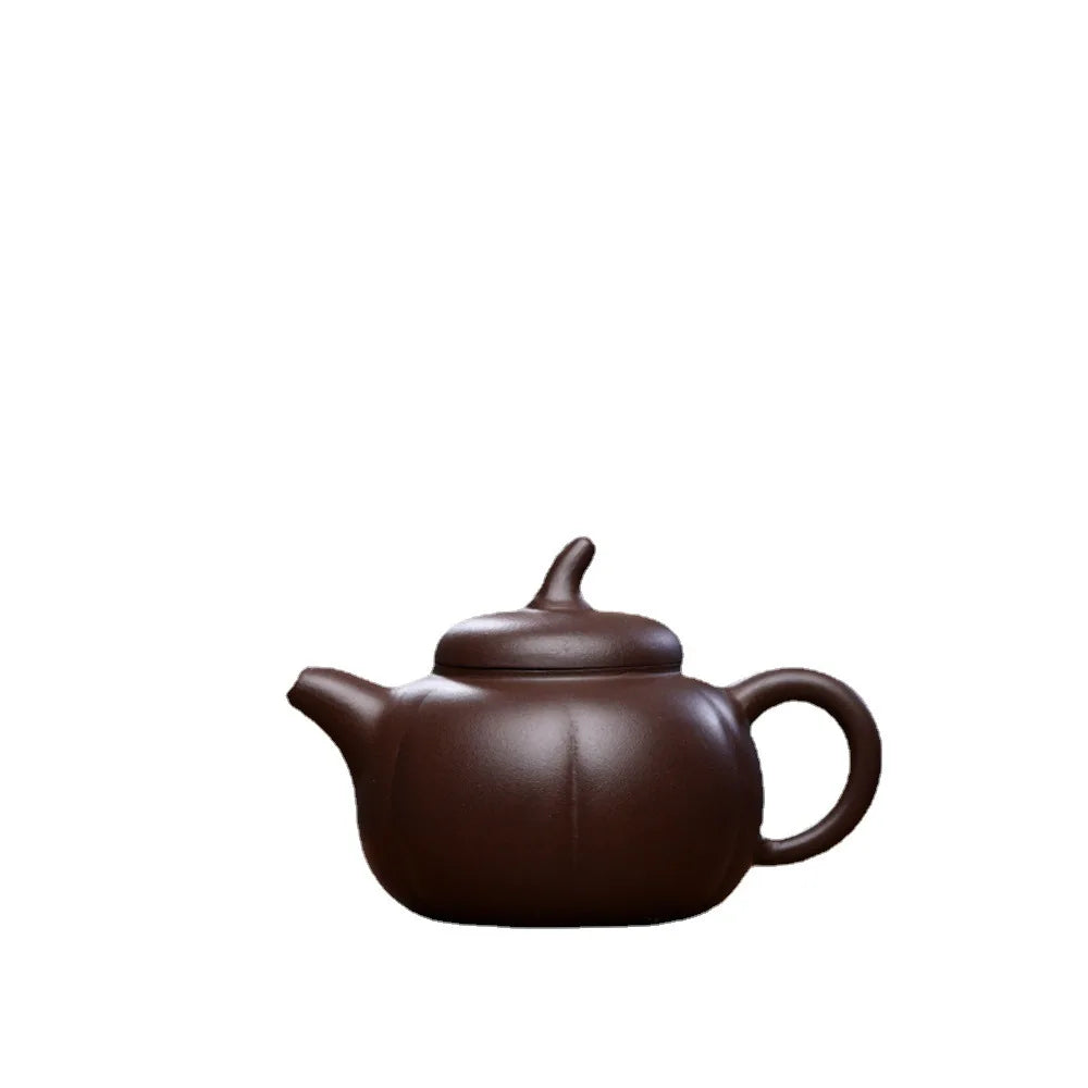 250cc Yixing Pumpkin Tea Pot Purple Clay Teapots Handmade Zisha Tea Set Authentic Teaware