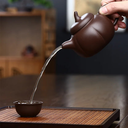 250cc Yixing Pumpkin Tea Pot Purple Clay Teapots Handmade Zisha Tea Set Authentic Teaware
