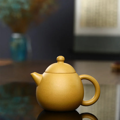 250cc Yixing Pure Handmade Purple Clay Pot Section Mud Raw Mine Duoqiu Pot Kung Fu Tea Set Household Tea Pot