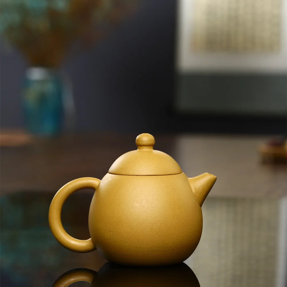 250cc Yixing Pure Handmade Purple Clay Pot Section Mud Raw Mine Duoqiu Pot Kung Fu Tea Set Household Tea Pot