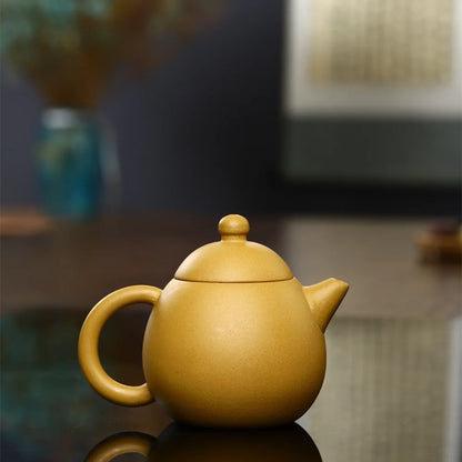 250cc Yixing Pure Handmade Purple Clay Pot Section Mud Raw Mine Duoqiu Pot Kung Fu Tea Set Household Tea Pot