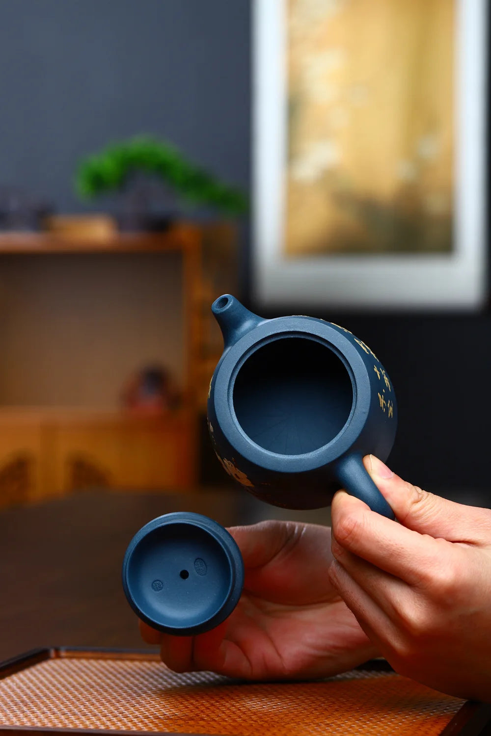 250cc Yixing tea pot purple clay Stone scoop teapot Chinese handmade Tea set Raw ore custom Authentic