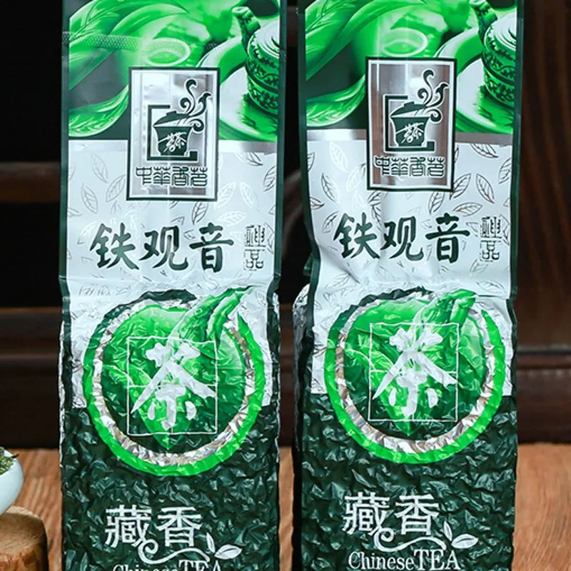 250g/500g Chinese Hei TieGuanYin Tea Set Vacuum Plastic Bags Anxi Tieguanyin Black Oolong Tea Compression Packing Bag