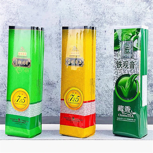 250g China TieGuanYin Oolong Tea Set Vacuum Plastic Bags Anxi Tie Guan Yin Green Tea Recyclable Compression Packing Bag