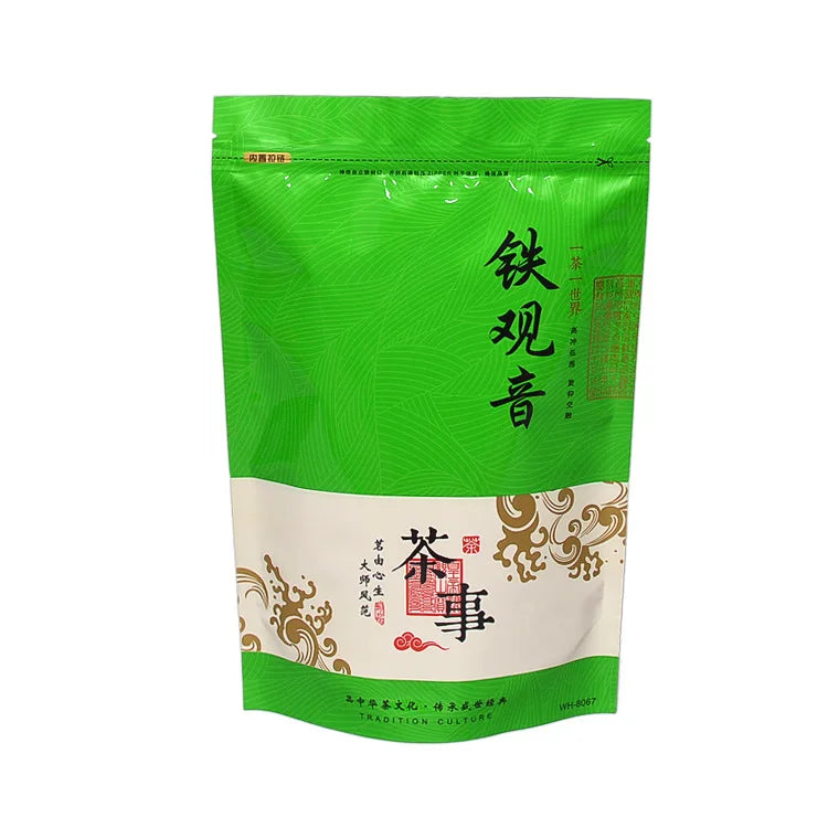 250g China TieGuanYin Tea Set Vacuum Plastic Bags Anxi Tieguanyin Oolong Tea Recyclable Compression NO Packing Bag
