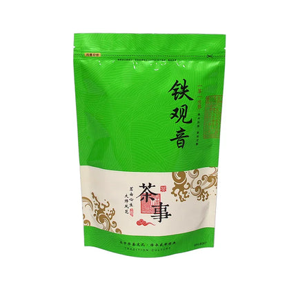250g China TieGuanYin Tea Set Vacuum Plastic Bags Anxi Tieguanyin Oolong Tea Recyclable Compression NO Packing Bag