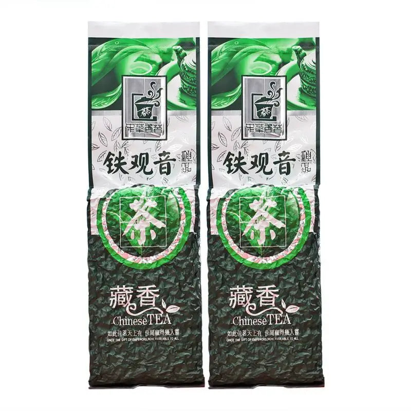 250g China TieGuanYin Tea Set Vacuum Plastic Bags Anxi Tieguanyin Oolong Tea Recyclable Compression NO Packing Bag