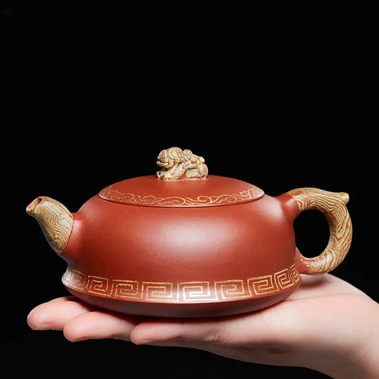 250ml Boutique Yixing Purple Clay Teapot Raw Ore Dahongpao Tea Set Handmade Filter Tea Infuser Chinese Style Zisha Beauty Kettle