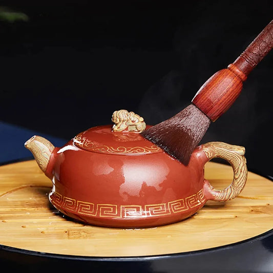 250ml Boutique Yixing Purple Clay Teapot Raw Ore Dahongpao Tea Set Handmade Filter Tea Infuser Chinese Style Zisha Beauty Kettle