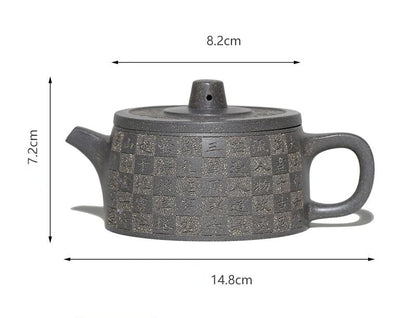 250ml Chinese Handmade Purple Clay Pot  Yixing Tea Pot Home  Gray Kung Fu Teaware Set