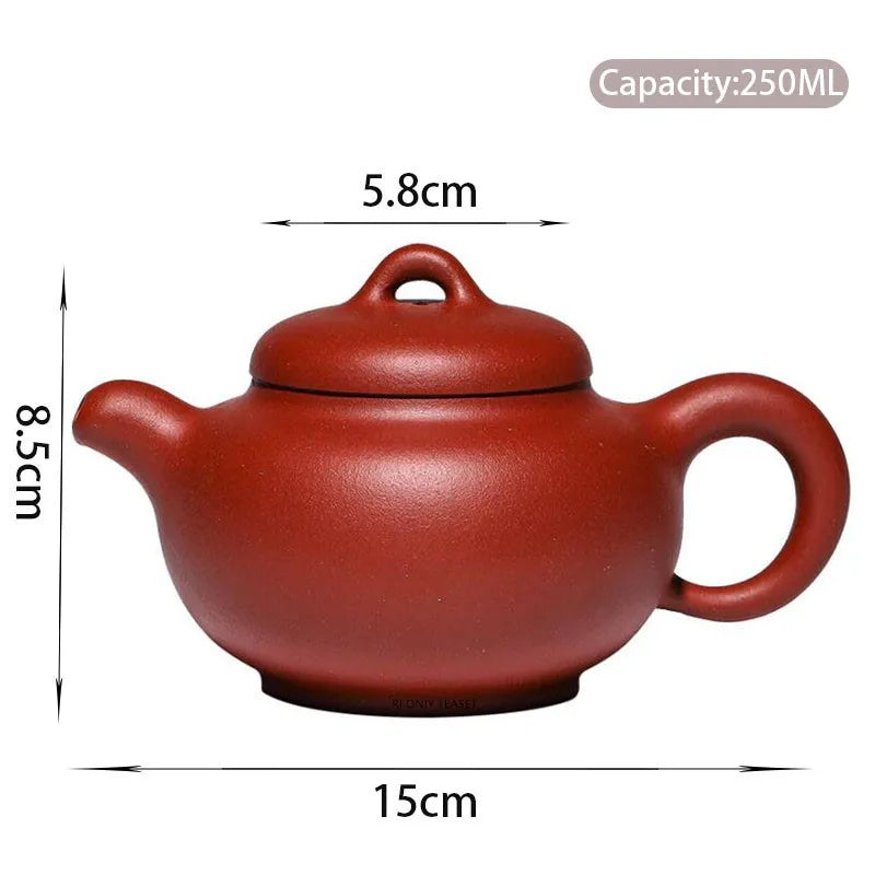 250ml Chinese Yixing High-end Raw Ore Purple Clay Teapots Famous Artists Handmade Tea Pot Beauty Kettle Zisha Tea Set Collection