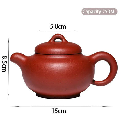 250ml Chinese Yixing High-end Raw Ore Purple Clay Teapots Famous Artists Handmade Tea Pot Beauty Kettle Zisha Tea Set Collection