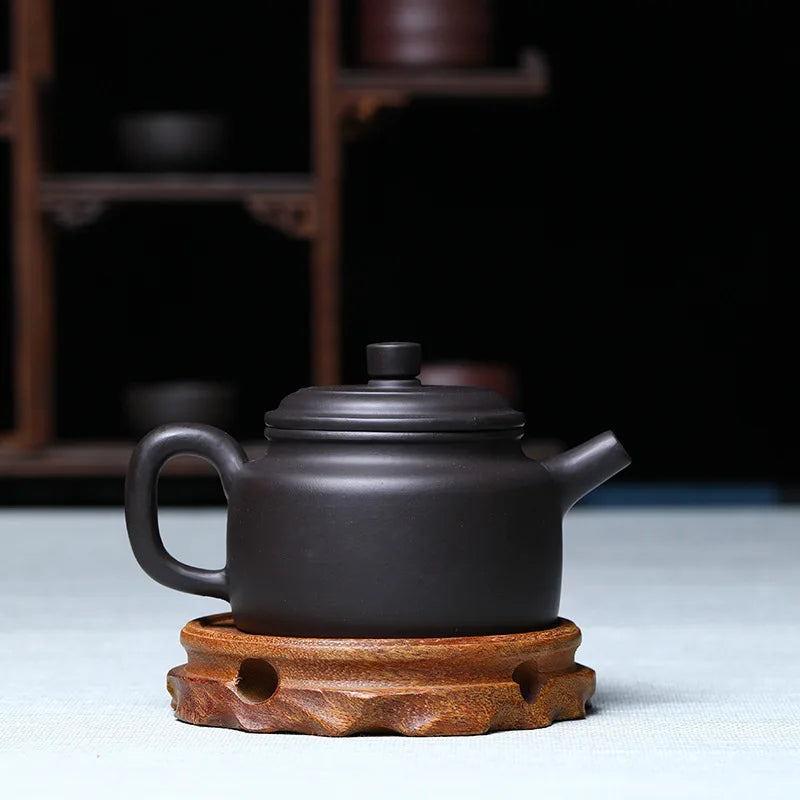 250ml Chinese Yixing Purple Clay Teapot Famous Handmade High-end Xishi Tea Pot Hand Carved Kettle Zisha Tea Set Collection