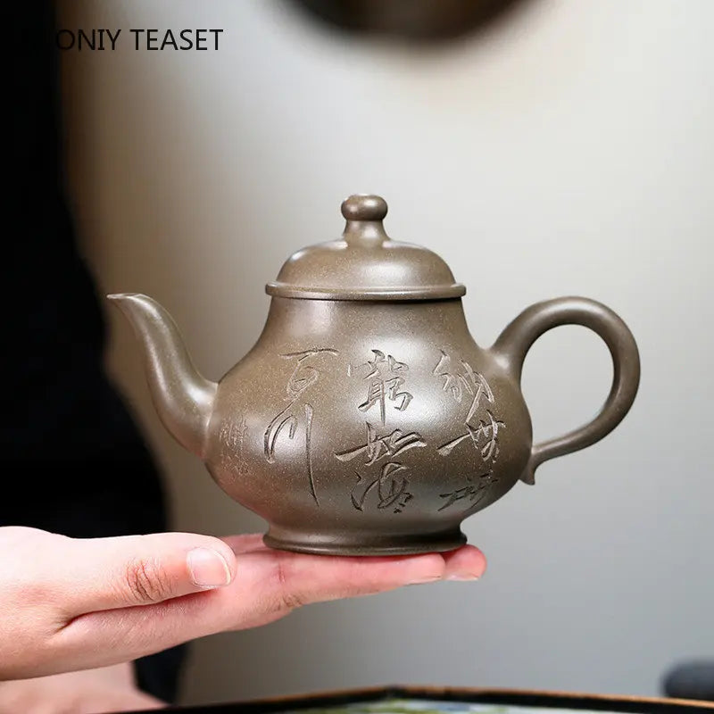 250ml Chinese Yixing Purple Clay Teapots Famous Handmade Tea Pot Raw Ore Section Mud Beauty Kettle Authentic Zisha Tea Set