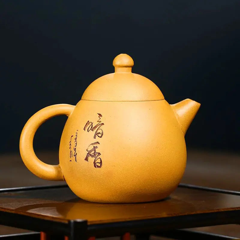 250ml  Chinese Yixing Teapot Handmade Kettle Ball Hole Filter Purple Clay Tea Pot Flower Teaware Kung Fu Teaset