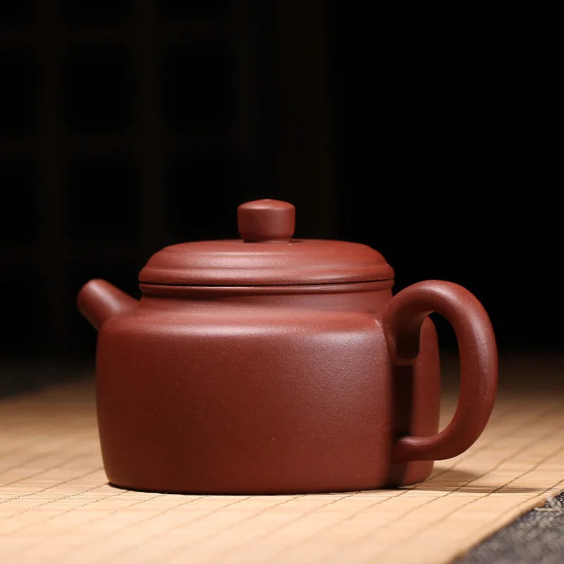 250ml Free Shipping Yixing Purple Clay Teapot German Clock Pot Chinese Raw Ore Clear Cement Zisha Tea Pots
