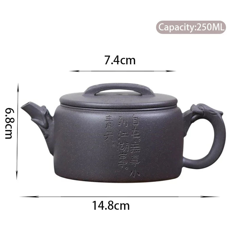 250ml High-end Yixing Purple Clay Teapots Beauty Kettle Large Caliber Famous Handmade Tea Pot Chinese Raw Ore Zisha Tea Set