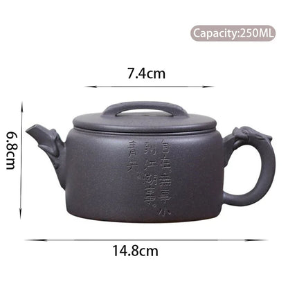 250ml High-end Yixing Purple Clay Teapots Beauty Kettle Large Caliber Famous Handmade Tea Pot Chinese Raw Ore Zisha Tea Set