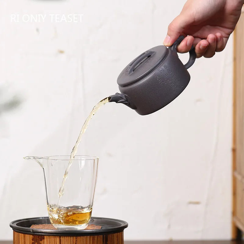 250ml High-end Yixing Purple Clay Teapots Beauty Kettle Large Caliber Famous Handmade Tea Pot Chinese Raw Ore Zisha Tea Set