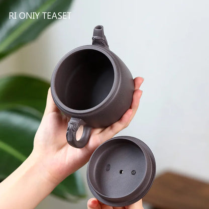 250ml High-end Yixing Purple Clay Teapots Beauty Kettle Large Caliber Famous Handmade Tea Pot Chinese Raw Ore Zisha Tea Set