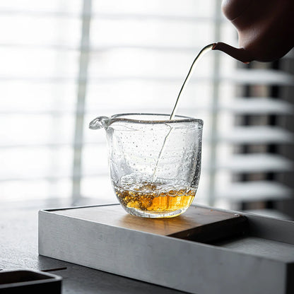 250ml Japanese Glass Tea Pitcher Creative Bubble Fair Cup Thicken Crystal Cha Hai Household Justice Cup for Teaware Supplies