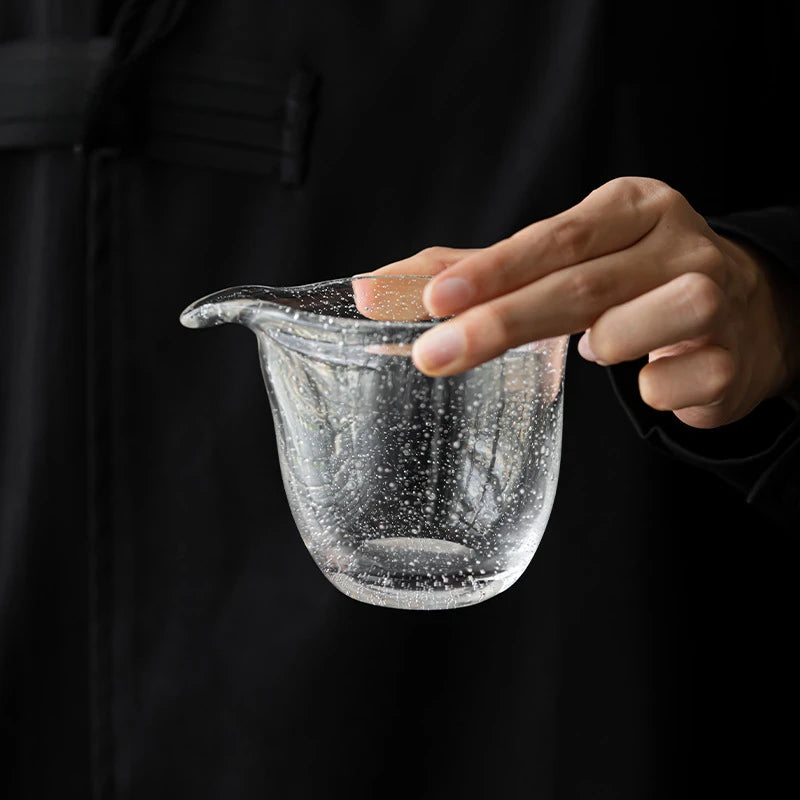250ml Japanese Glass Tea Pitcher Creative Bubble Fair Cup Thicken Crystal Cha Hai Household Justice Cup for Teaware Supplies
