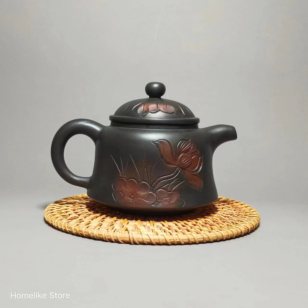 250ml Jianshui Purple Clay Handmade Lotus Carving Tea Pot(Not Yixing Zisha) Kung Fu Tea Set Drinkware Tea Ceremony