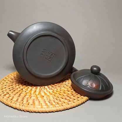 250ml Jianshui Purple Clay Handmade Lotus Carving Tea Pot(Not Yixing Zisha) Kung Fu Tea Set Drinkware Tea Ceremony