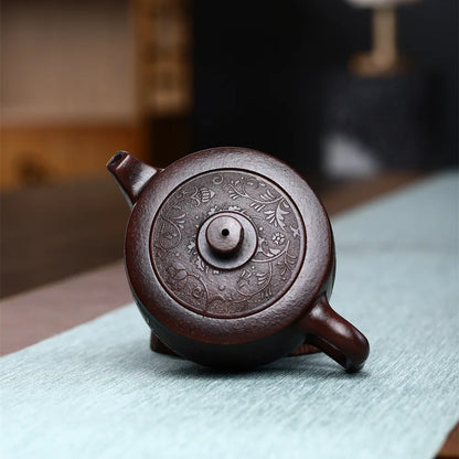 250ml Yixing Purple Clay Tea Pot Hand-painted Dragon Pattern Beauty Teapot Chinese Zisha Tea Set Custom Tradition Filter Kettle