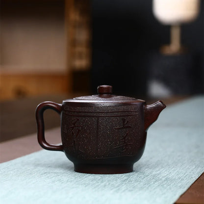 250ml Yixing Purple Clay Tea Pot Hand-painted Dragon Pattern Beauty Teapot Chinese Zisha Tea Set Custom Tradition Filter Kettle