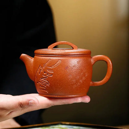 250ml Yixing Raw Ore Purple Clay Teapot Famous Handmade Large Caliber Tea Pot Beauty Kettle Authentic Chinese Zisha Tea Set