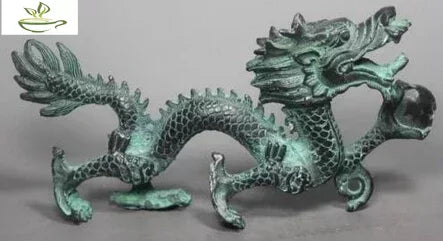 Copper Brass CHINESE crafts Asian Exquisite Chinese Bronze Handwork Dragon Statue