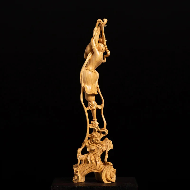 25CM Flying Fairy Dunhuang Sculpture Collection Beauty Home Decor Flying Angel Statue Home Decor Crafts