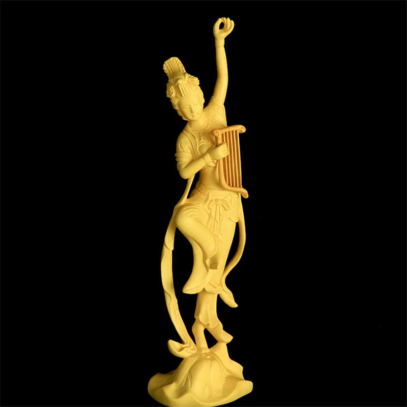 25cm Dunhuang Flying  Four Beauty Chinese Style Home Decoration Classical Four Beauties Wood Statue Home Decoration